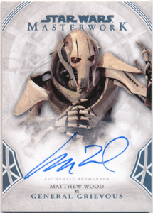 Matthew Wood as General Grievous 2018 Topps Star Wars Masterwork Signature Auto 直筆サイン オート スターウォーズ グリーヴァス将軍