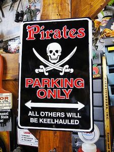 海賊専用駐車場　ミニパーキングサイン アメリカ雑貨 アメリカン雑貨