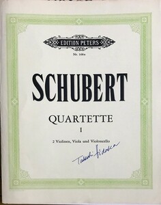 シューベルト 弦楽四重奏曲集 第1巻 輸入楽譜 schubert quartette パート譜セット バイオリン ビオラ チェロ 洋書