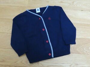 ☆PETIT BATEAU プチバトー　ベビー　女の子　カーディガン　18ｍ/81㎝