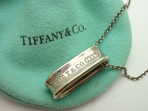 1000円スタート TIFFANY&Co. ティファニー T&Co 1837 ナロー オーバル 925刻印有 シルバー 総重量約13.2g 保存袋付 アクセサリー KSM B705