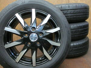 ★SMACK SFIDA + 2020年製タイヤ BRIDGESTONE Playz PXⅡ 185/65R15 4本セット[ノア ヴォクシー セレナ ステップワゴン フリード（5穴）]