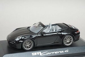 ミニチャンプス PMA 1/43 Porsche ポルシェ 911 (992) カレラ 4 カブリオレ ブラック ディーラー特注 WAP0201770K