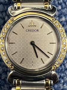 【4.24】SEIKO クレドール 腕時計 ジャンク品 レディース セイコー クオーツ 18KT 5A70-0210