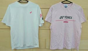 半袖Tシャツ2点セット　YONEX　asics レディース　Mサイズ　01　