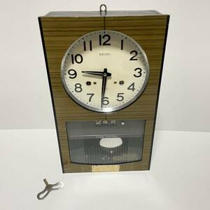 SEIKO セイコー 鐘鳴ります 動きます 稼働品 30DAY 日本製 ボンボン時計 柱時計 掛時計 古時計 ゼンマイ 昭和レトロ アンティーク