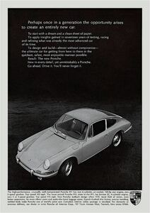 ポスター★1965年 ポルシェ911（Porsche 911） 北米広告ポスター 「The New Porshe」911/912★ナローポルシェ