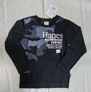 新品◆ヘインズ　 長袖Tシャツ　 130cm ◆黒、ブラック、Hanes、男の子