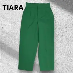 TIARA  ティアラ　パンツ　後ろリボンテーパード　カジュアルパンツ