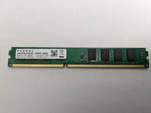 簡易チェック済み デスク用メモリー PASOUL DDR3L-1600 PC3L-12800 8GB×1(計8GB)