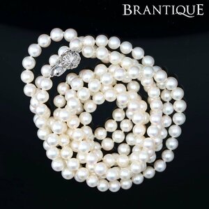 TASAKI タサキ ロングパールネックレス 真珠 パール 130cm 185粒 6.5-7.0mm SV 金具 レディース アクセサリー ネックレス 「14177」