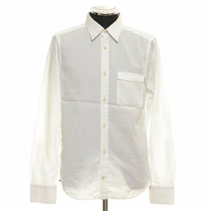 ◆406545 TRANS CONTINENTS トランスコンチネンツ シャツ 長袖 サイズL 綿100% メンズ 日本製 ホワイト 無地