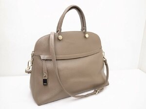 【FURLA】フルラ パイパー レザー 2WAY クロスボディ ハンドバッグ トート ショルダー