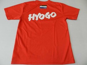 mizuno/ミズノ製！男女兼用【★HYOGO/兵庫！レッド！■トラック＆フィールド】ウエア・Tシャツ！/Lサイズ