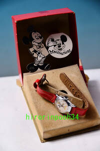 ヴィンテージ　１９５５年　　U.S.TIME　TIMEX 　ミッキーマウス　手巻き腕時計