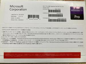 Windows 11 Pro DVD DSP版 日本語版 新品未使用品