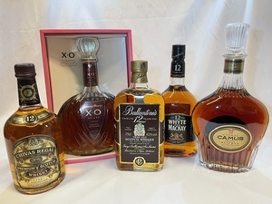 TKG1 1円〜 【未開栓】SUNTORY XO WHYTEANDMACKAY CAMUS Ballantines CHIVASREGAL ウイスキー お酒おまとめ5本