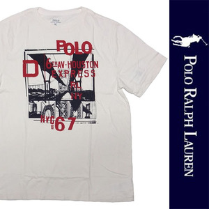 新品 POLO RALPH LAUREN BOYS S/S T-SHIRT ポロ ラルフローレン ボーイズ 半袖 Tシャツ オフホワイト カットソー RL L 正規品 117A