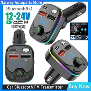 Bluetooth FMトランスミッター 充電器　充電　音楽再生　Type-C 対応　microSD 同時充電　ハンズフリー　スマホ シガーソケット　1