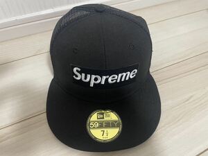 supreme ニューエラ　キャップ　シュプリーム ブラック 7 1/2