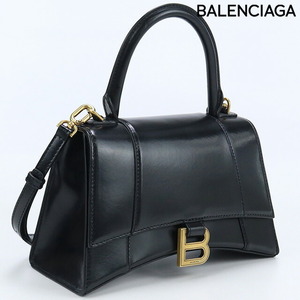 中古 バレンシアガ ハンドバッグ レディース ブランド BALENCIAGA アワーグラス スモールバッグ カーフ 593546 1QJ4M 1000