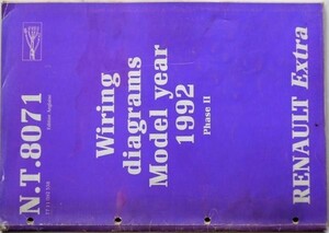 EXTRA WIRING DIAGRAMS MODEL 1992 電装系修理書