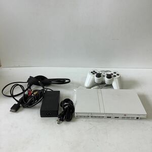 ◯営TK035-A9さT60【埼玉発】SONY PlayStation2 SCPH-77000 ホワイト 薄型 通電簡易動作確認済み