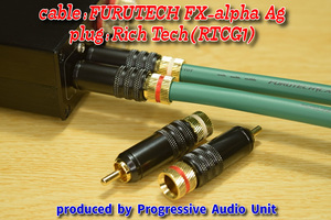 □□ FURUTECH FX-α Ag＋RCA Gp_plug（RTCG1）/0.45m×2本