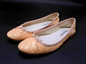 repetto レペット エナメル バレエ シューズ size39（24.5ｃｍくらい）/ベージュ ■■ ☆ ebc9 レディース