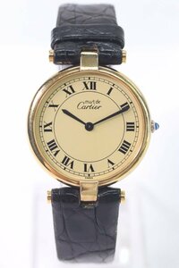 Cartier カルティエ マストヴァンドーム SV925 クォーツ メンズ 腕時計 ローマン 現状稼動 5226-N