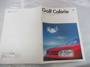 庫28893　カタログ ■ワーゲン　■ゴルフ　Ｃａｂｒｉｏ　カブリオ　■　●22　ページ