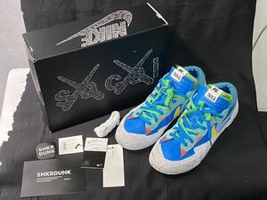 NIKE KAWS × sacai × Nike Blazer Low ナイキ×ガウス×サカイ ブレーザーロー ネプチューンブルー スニーカー 27.5㎝ DM7901-400 