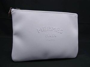 1円 ■美品■ HERMES エルメス トゥルースフラットPM キャンバス ポーチ 化粧ポーチ マルチケース グレー系 FC0920