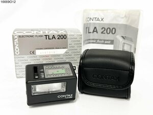 ★美品★ 発光OK◎ CONTAX コンタックス TLA200 ストロボ フラッシュ カメラ アクセサリー 説明書 ケース 箱付 16669O12-10