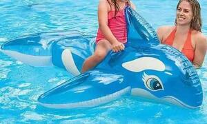 浮き輪 うきわ 浮き具 子供大人用 人気 フロート かわいい 水遊び用 家族 プール ビーチグッズ 遊具 海水浴 152*114cm シロナガスクジラ
