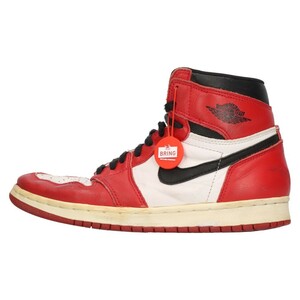 NIKE ナイキ 94年復刻 AIR JORDAN 1 CHICAGO エアジョーダン1 シカゴ ハイカットスニーカー US7.5/25.5cm ホワイト/レッド 130207-101