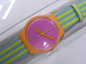 長期保管新品未使用品 SWATCH OMBRELLONE GO 100 / スウォッチ ポップカラーベルトボーダー GO 100 / ＃5