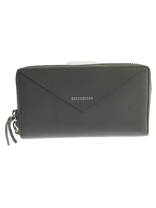 BALENCIAGA◆長財布/レザー/GRY/メンズ/381226・1215