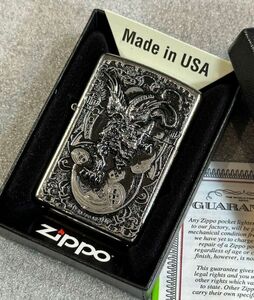 ■新品 ZIPPO 神獣財運 貔貅 金銭獣 ヒキュウ 金運 富 福 ライター ジッポー 喫煙具 メタル貼り U33