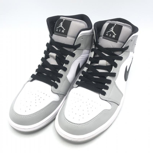 【中古】Nike Air Jordan 1 Mid Light Smoke Grey/Black-White 27.5cm 554724-092[240010422476]