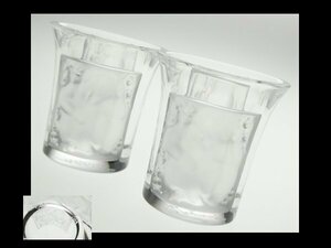 N193 LALIQUE ラリック クリスタル アンファン ペア ショットグラス リキュールグラス 2客