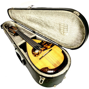 【激レア/極上美品】T.Ochiai 落合忠男 高級手工マンドリン Mandolin 1982年製作 リブ彫り込み ナポリ型 Mandora 弦楽器