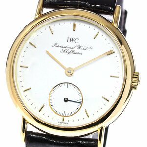 IWC IWC SCHAFFHAUSEN IW2532 ポートフィノ K18YG スモールセコンド 手巻き ボーイズ 良品 _737617【ev20】