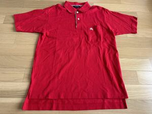 バーバリー 半袖ポロシャツ メンズ　サイズM トップス　半袖シャツ　男性 赤色