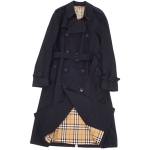 美品 バーバリー BURBERRY コート トレンチコート 英国製 THE CHELSEA チェルシー アウター メンズ 48 ブラック cf04ob-rm11f09769