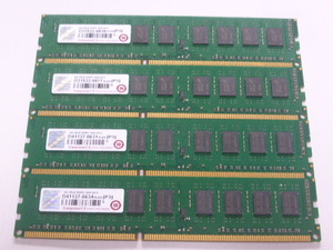 メモリ デスクトップ用 1.5V Transcend ECC DDR3-1600E PC3-12800E 8GBx4枚 合計32GB 起動確認済みです