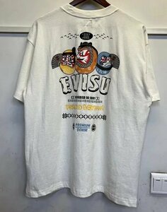 EVISU エヴィス トップス Tシャツ メンズ レディース シンプル カジュアル ホワイト L