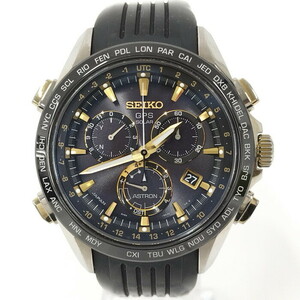 SEIKO アストロン 8X82-0AB0-1 メンズ 腕時計 ブラック文字盤 5N0165 ソーラー電波 デイト 中古[ne]44u [jgg]