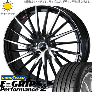 スバル エクシーガ 215/50R17 グッドイヤー パフォーマンス2 レオニス FR 17インチ 7.0J +47 5H100P サマータイヤ ホイール 4本SET