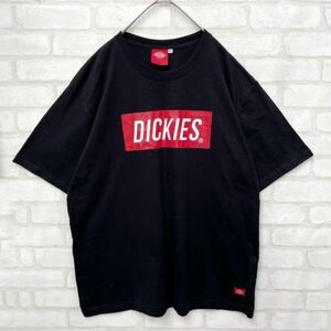 【人気カラー】ディッキーズ BIGサイズ ボックスロゴ フロントプリント Tシャツ 黒 XXLサイズ Dickies
